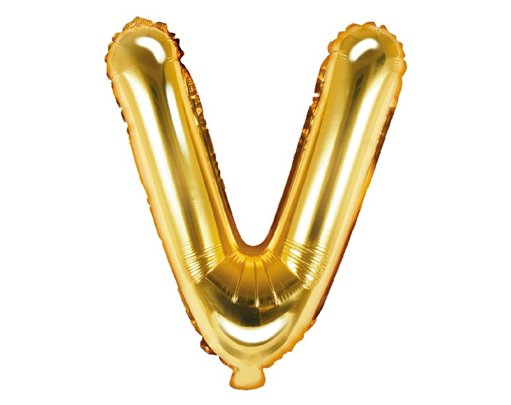 35CM GOLD LETTER V AIR FILL FOIL