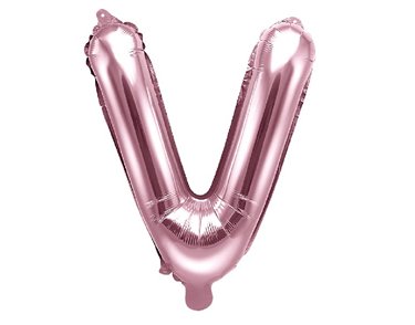 35CM ROSE GOLD LETTER V AIR FILL FOIL