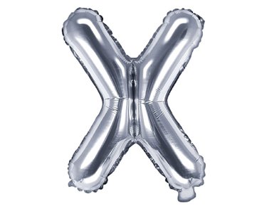 35CM SILVER LETTER X AIR FILL FOIL