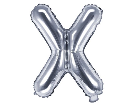 35CM SILVER LETTER X AIR FILL FOIL