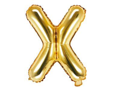 35CM GOLD LETTER X AIR FILL FOIL