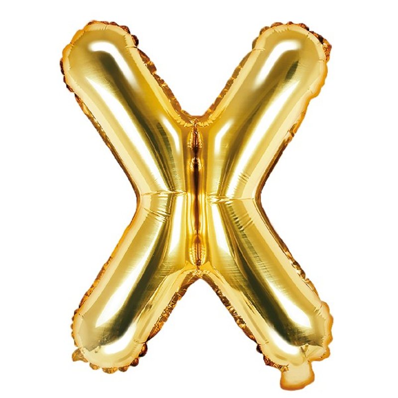 35CM GOLD LETTER X AIR FILL FOIL