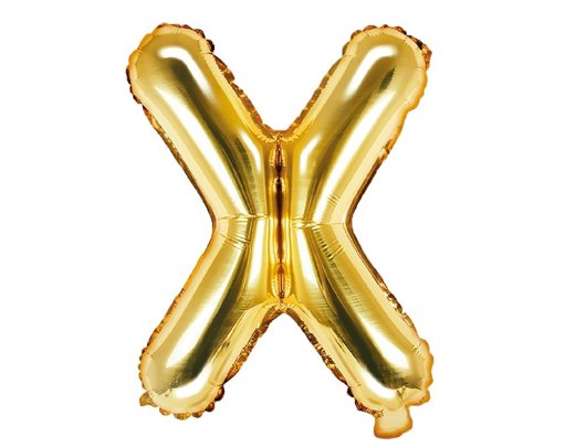 35CM GOLD LETTER X AIR FILL FOIL
