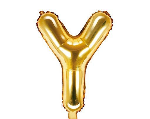 35CM GOLD LETTER Y AIR FILL FOIL