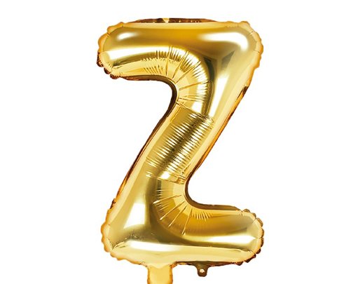 35CM GOLD LETTER Z AIR FILL FOIL