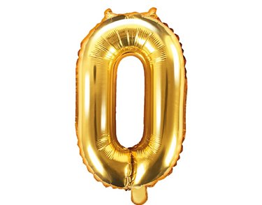 35CM GOLD NUMBER 0 AIR FILL FOIL