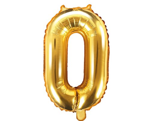 35CM GOLD NUMBER 0 AIR FILL FOIL