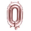 35CM ROSE GOLD NUMBER 0 AIR FILL FOIL
