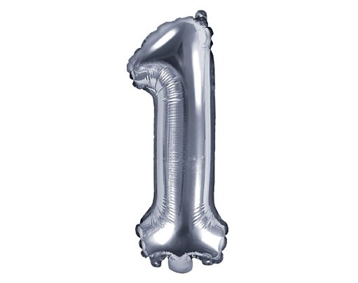 35CM SILVER NUMBER 1 AIR FILL FOIL