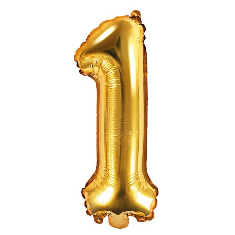 35CM GOLD NUMBER 1 AIR FILL FOIL