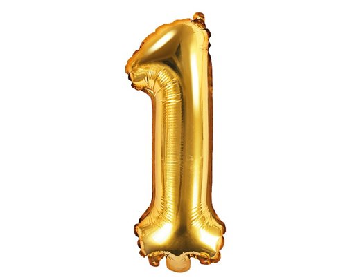 35CM GOLD NUMBER 1 AIR FILL FOIL