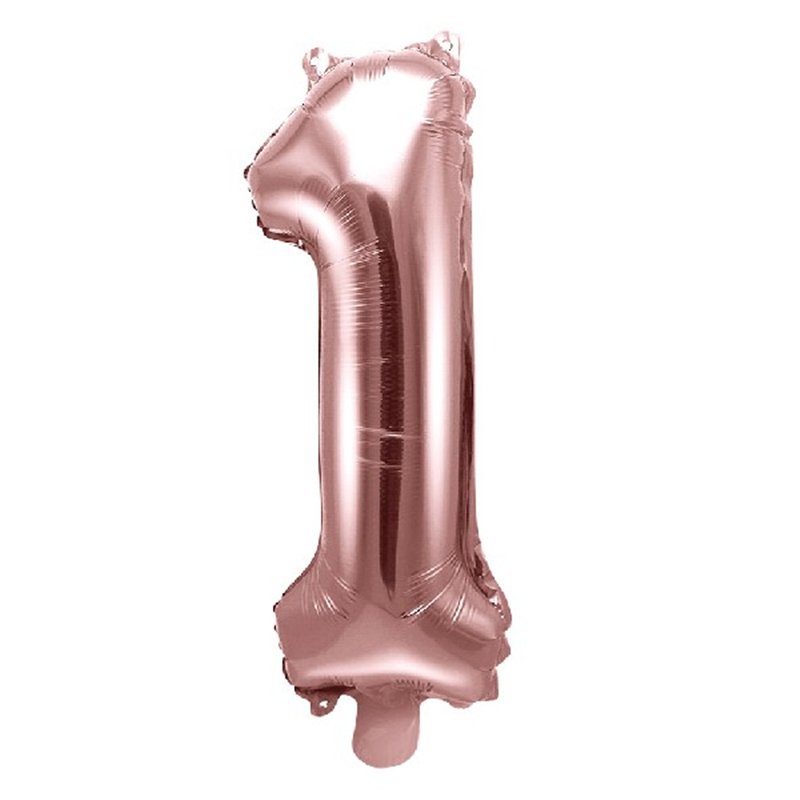 35CM ROSE GOLD NUMBER 1 AIR FILL FOIL