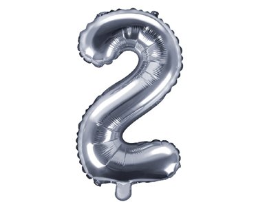 35CM SILVER NUMBER 2 AIR FILL FOIL