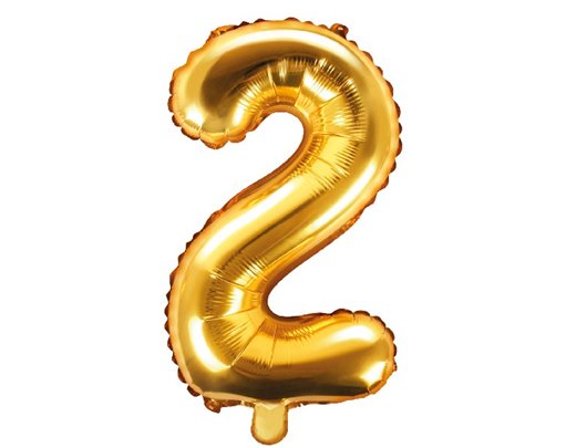 35CM GOLD NUMBER 2 AIR FILL FOIL