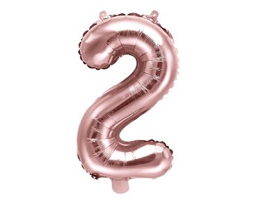 35CM ROSE GOLD NUMBER 2 AIR FILL FOIL