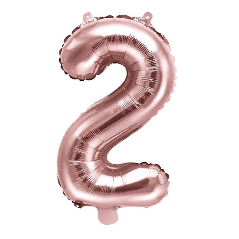 35CM ROSE GOLD NUMBER 2 AIR FILL FOIL
