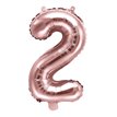 35CM ROSE GOLD NUMBER 2 AIR FILL FOIL