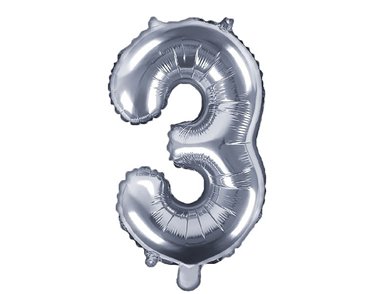 35CM SILVER NUMBER 3 AIR FILL FOIL