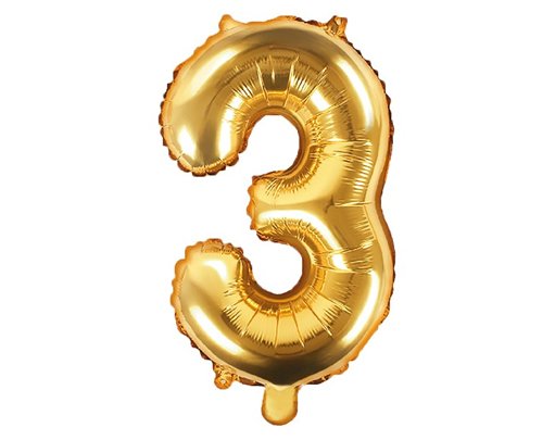 35CM GOLD NUMBER 3 AIR FILL FOIL