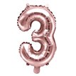 35CM ROSE GOLD NUMBER 3 AIR FILL FOIL