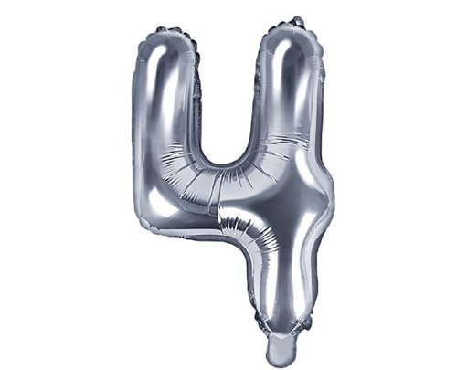 35CM SILVER NUMBER 4 AIR FILL FOIL