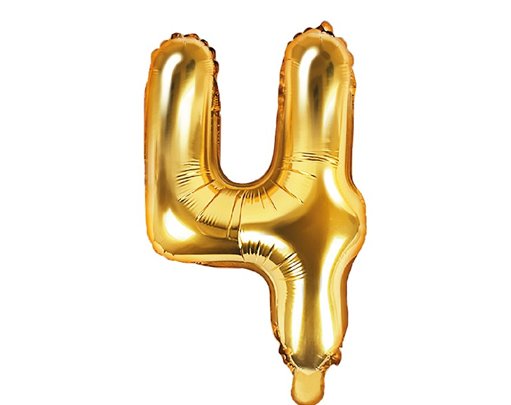 35CM GOLD NUMBER 4 AIR FILL FOIL