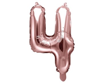 35CM ROSE GOLD NUMBER 4 AIR FILL FOIL