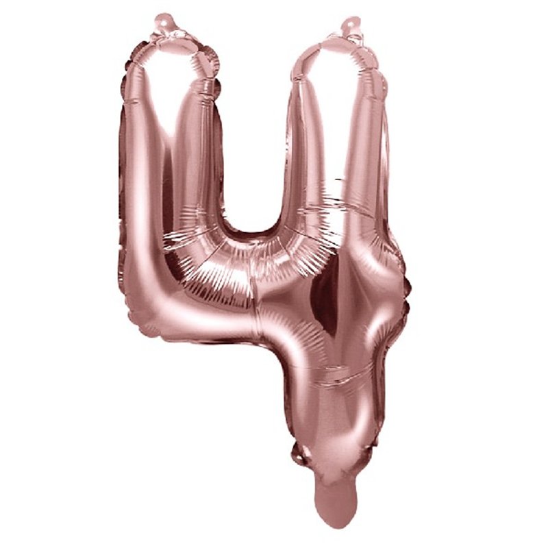35CM ROSE GOLD NUMBER 4 AIR FILL FOIL