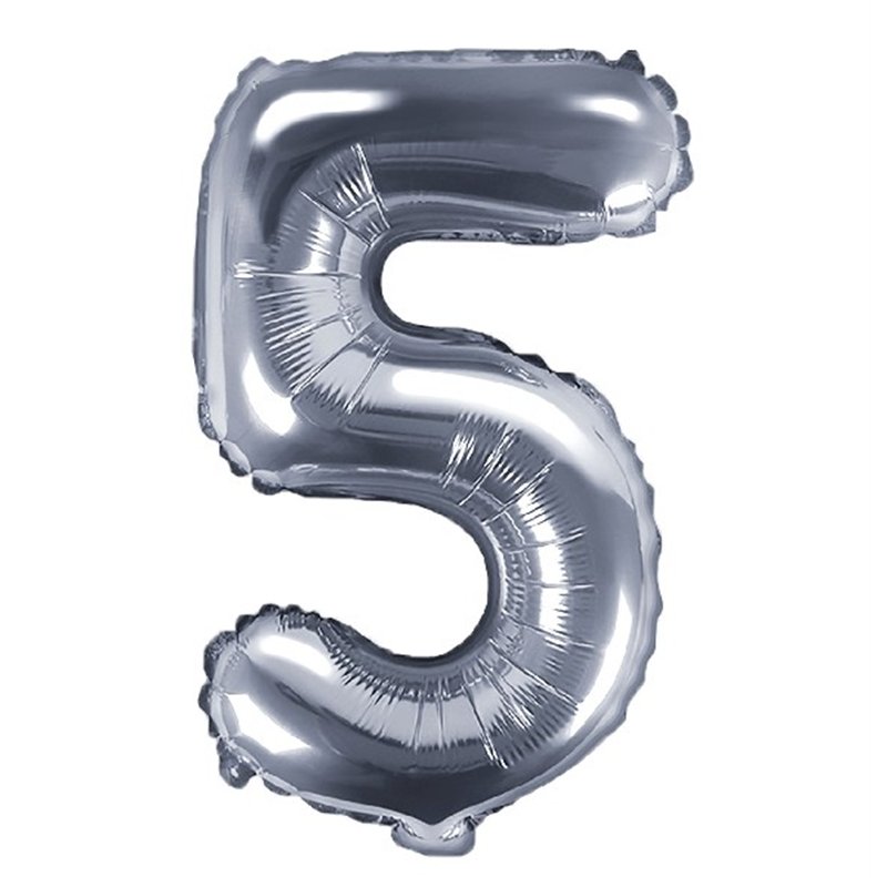 35CM SILVER NUMBER 5 AIR FILL FOIL