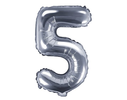 35CM SILVER NUMBER 5 AIR FILL FOIL