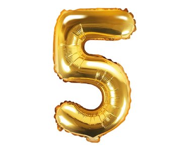 35CM GOLD NUMBER 5 AIR FILL FOIL