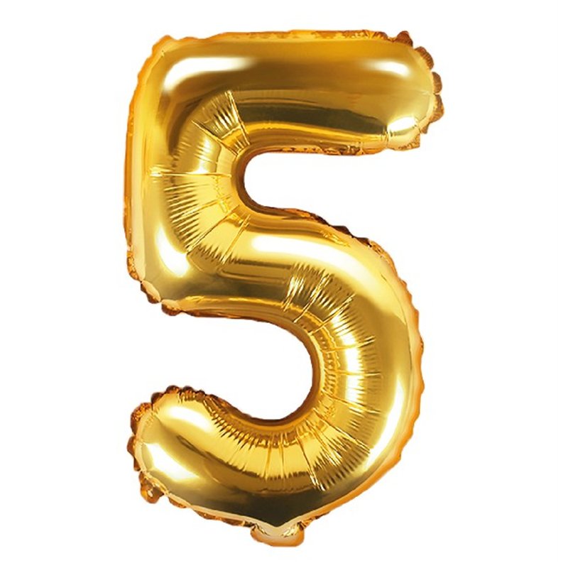 35CM GOLD NUMBER 5 AIR FILL FOIL