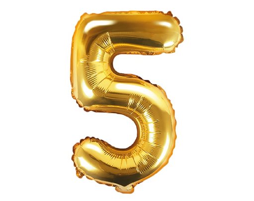 35CM GOLD NUMBER 5 AIR FILL FOIL