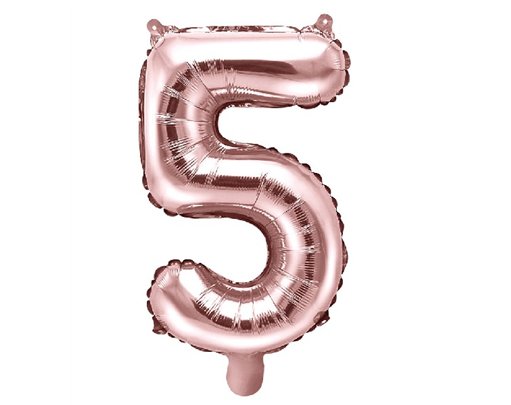 35CM ROSE GOLD NUMBER 5 AIR FILL FOIL