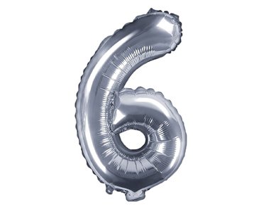 35CM SILVER NUMBER 6 AIR FILL FOIL