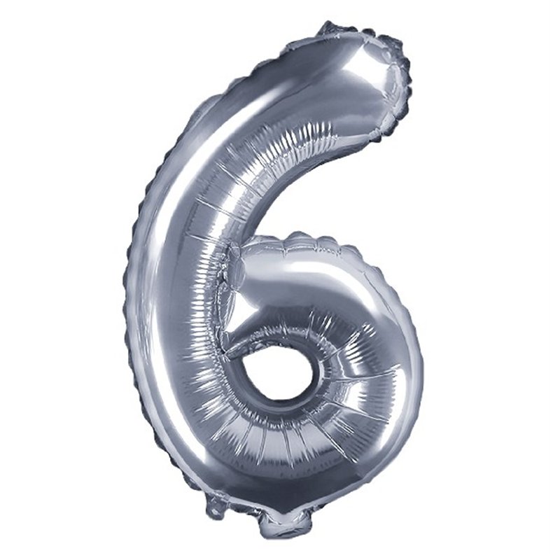35CM SILVER NUMBER 6 AIR FILL FOIL
