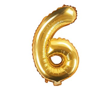 35CM GOLD NUMBER 6 AIR FILL FOIL