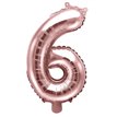 35CM ROSE GOLD NUMBER 6 AIR FILL FOIL