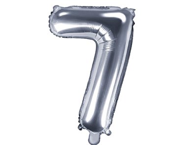 35CM SILVER NUMBER 7 AIR FILL FOIL