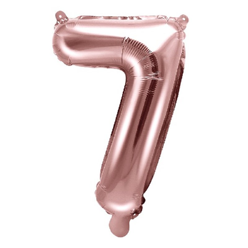 35CM ROSE GOLD NUMBER 7 AIR FILL FOIL
