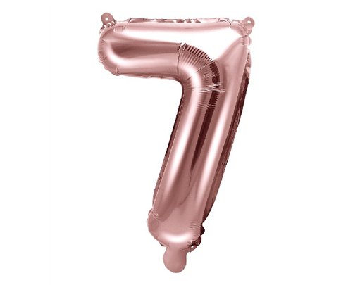 35CM ROSE GOLD NUMBER 7 AIR FILL FOIL