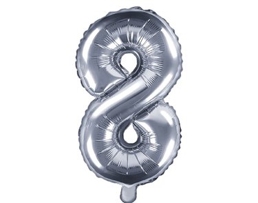 35CM SILVER NUMBER 8 AIR FILL FOIL
