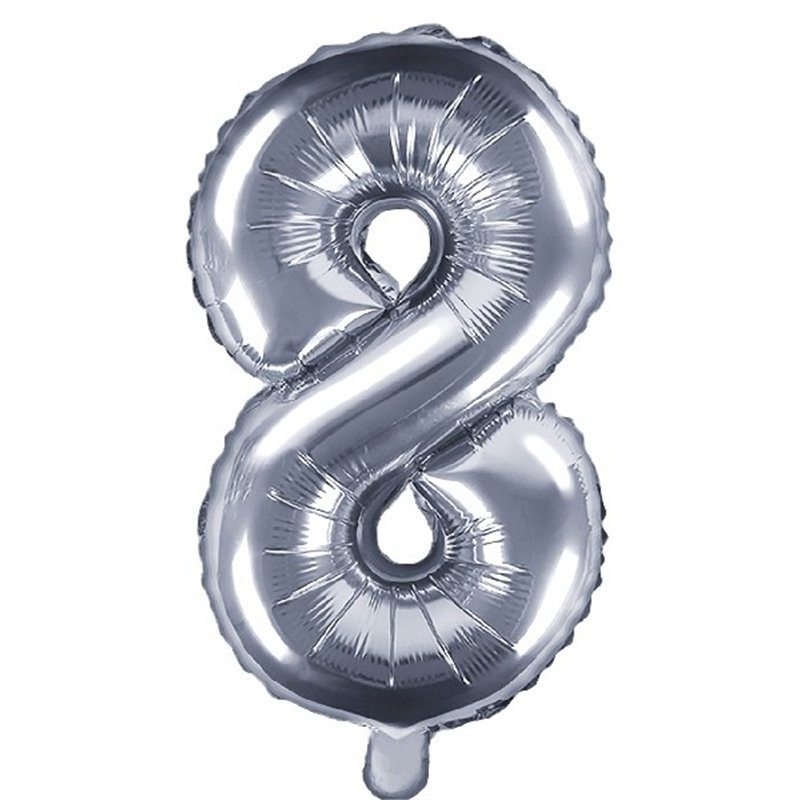 35CM SILVER NUMBER 8 AIR FILL FOIL
