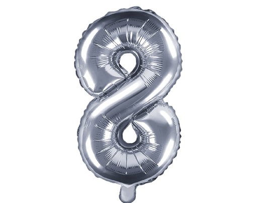 35CM SILVER NUMBER 8 AIR FILL FOIL