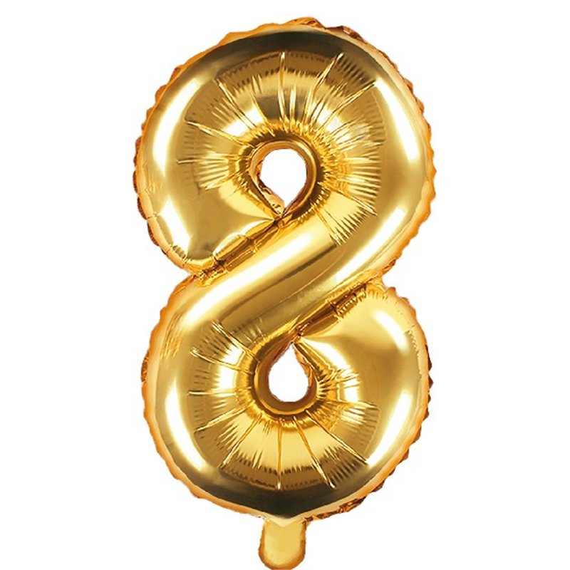 35CM GOLD NUMBER 8 AIR FILL FOIL