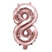35CM ROSE GOLD NUMBER 8 AIR FILL FOIL