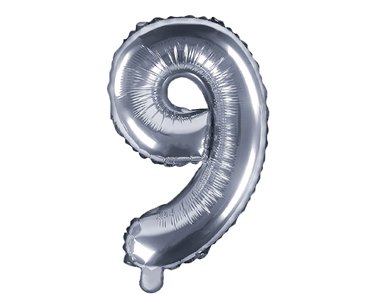 35CM SILVER NUMBER 9 AIR FILL FOIL