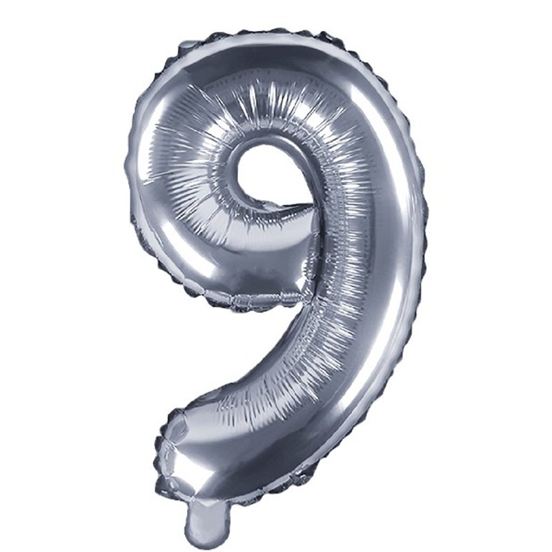 35CM SILVER NUMBER 9 AIR FILL FOIL