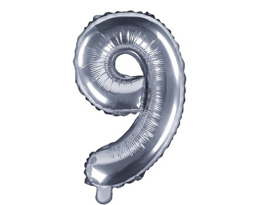 35CM SILVER NUMBER 9 AIR FILL FOIL