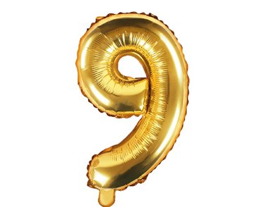 35CM GOLD NUMBER 9 AIR FILL FOIL